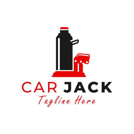car jack vector illustration logo design your companyのイラスト素材