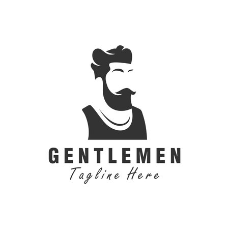 male fashion vector illustration logo designのイラスト素材