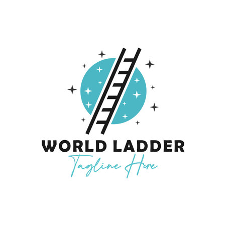 world ladder logo design for your brandのイラスト素材