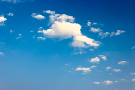A beautiful background of blue sky and white clouds.の写真素材