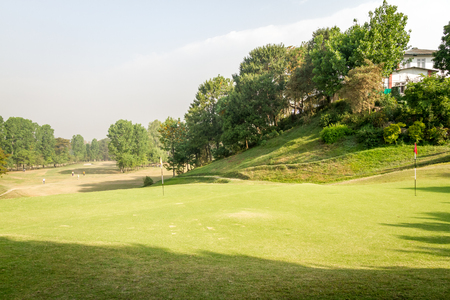 The view of Royal Nepal Golf Course,Kathmandu on a Sunny day.のeditorial素材