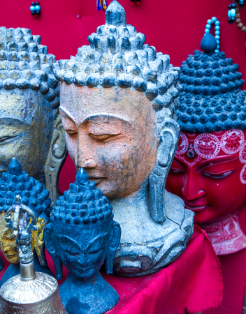 Beautiful Statue of Buddha in Swayambhunath Temple Kathmandu,Nepal.の写真素材