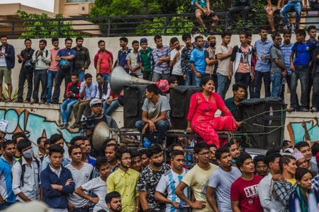 Kathmandu,Nepal - Jul 21, 2018: A protest rally was organised in Kathmandu in support of Dr Govinda...