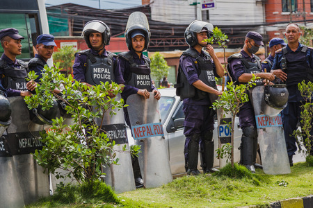 Kathmandu,Nepal - Jul 21, 2018: A protest rally was organised in Kathmandu in support of Dr Govinda KCのeditorial素材