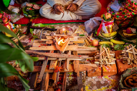 Details of Hindu marriage wedding ceremony.Hindu wedding Ritualsのeditorial素材