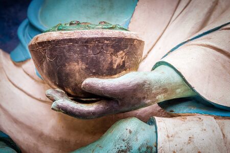 Close up Statue of Buddha`s hand.Buddha Statue. Buddhism, compassionateの写真素材