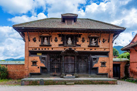 Banepa,Nepal - August 2,2019: View of Hindu Temple at Indreshwor Mahadev premises located in Banepa,Kavre.Tourist Travel Destination near Kathmandu.Places to visit in Kathmandu.のeditorial素材