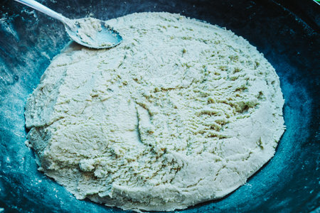 Nepali Sweet Dish Khuwa or Kurauni Made from Milk
