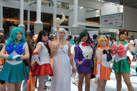 Cosplay or Custume Play, a performance art in which participants called cosplayers wear costumes and fashion accessories to represent a specific character or idea that is usually identified with a unique name.のeditorial素材