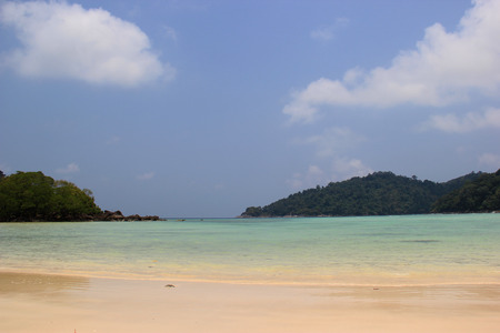 Beautiful Beach with Crystal Clear Ocean of Surin Islands, Thailandのeditorial素材