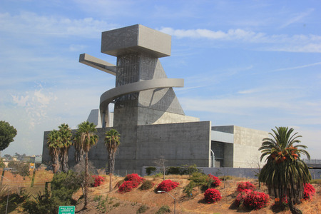 Los Angeles, California, USA - July 27, 2014: Ramon C. Cortines School of Visual and Performing Arts is a $232 million high school in the Los Angeles Unified School District. The school has been featured in many commercials, films and photo shoots.のeditorial素材