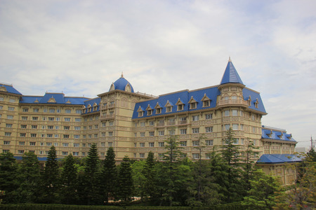 Tokyo, Japan - May 29, 2013: The Tokyo Disneyland Hotel, the fourth Disneyland Hotel, was designed to reflect early 20th century Victorian architectural style.のeditorial素材