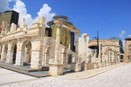 Macau - May 31, 2013: Roman Amphitheatre at Macau Fishermanのeditorial素材