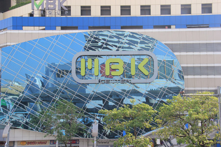 Bangkok Thailand  April 16 2015: MBK Center is a popular shopping mall containing 2000 shops restaurants and service outlets in Bangkok Thailand.のeditorial素材