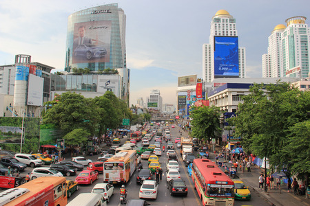 Bangkok, Thailand - May 7, 2015: Ratchaprasong is an intersection and a shopping district in the heart of Bangkok, Thailand. Bangkok, Thailand - May 7, 2015: Ratchaprasong is an intersection and a shopping district in the heart of Bangkok, Thailand.