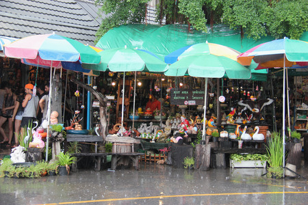 Bangkok, Thailand - May 9, 2015: Chatuchak Weekend Market, with more than 8000 stalls and 9 kinds of goods, is the largest market in Thailand.のeditorial素材