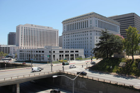 Los Angeles, California, USA - August 14, 2015: Downtown Los Angeles is composed of different areas...