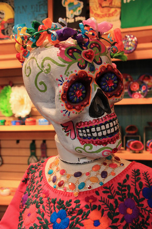 San Diego, California, USA - May 25, 2015: Merchandise sold at Old Town San Diego are decorated in ghost theme as it is famous for haunted house and ghost stories.のeditorial素材