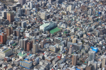 Tokyo, Japan - April 12, 2015: Tokyo is the capital and largest city of Japan. The Greater Tokyo Area is the most populous metropolitan area in the world.のeditorial素材