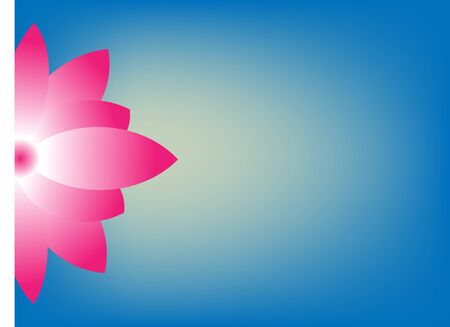 Pink meditation lotus shape on clear gradient background and space for write wordingのイラスト素材