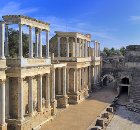 Roman theatre, Merida, Extremadura, Spainの写真素材