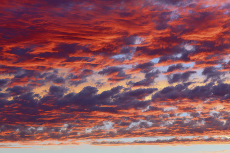 Clouds on sunset sky, backgroundの写真素材