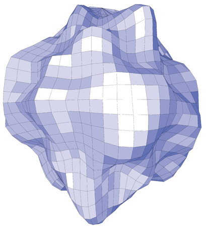 Abstract wireframe sphere looks like stone asteroidのイラスト素材