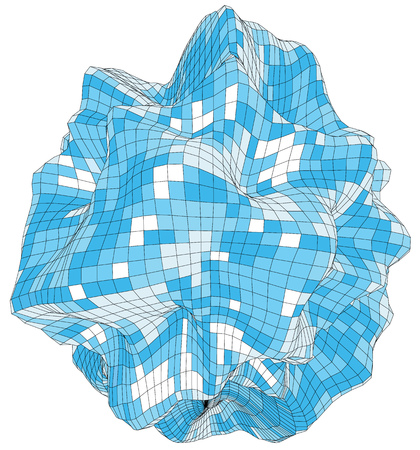 Abstract wireframe sphere looks like stone asteroidのイラスト素材