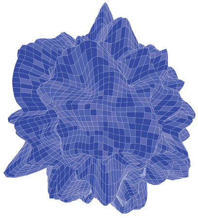 Abstract 3d sphere looks like stone asteroidのイラスト素材