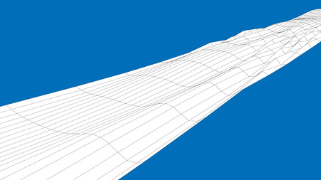 Abstract 3d surface looks like path on blue backgroundのイラスト素材
