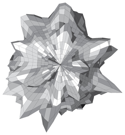 Abstract 3d sphere looks like stone asteroidのイラスト素材