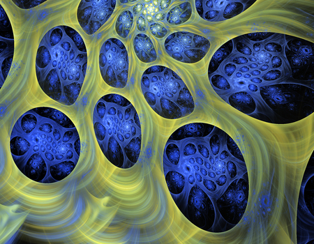 Computer rendered 3d abstract fractal illustration background for creative designの写真素材