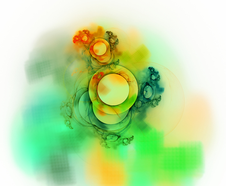 Computer rendered 3d abstract fractal illustration background for creative designの写真素材