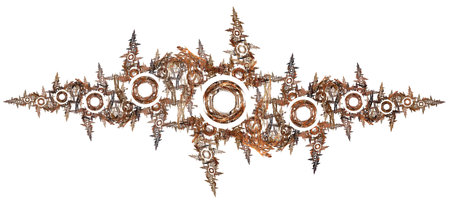 Computer rendered 3d abstract fractal illustration background for creative design