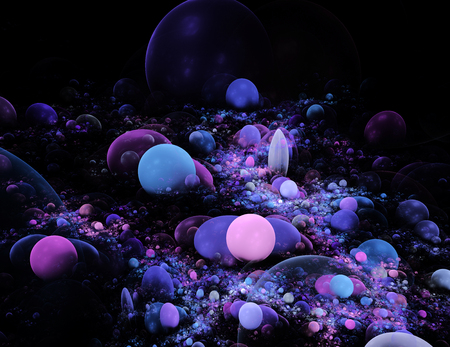 Computer rendered abstract fractal background for creative designの写真素材