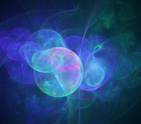 Computer rendered 3d abstract fractal illustration background for creative design