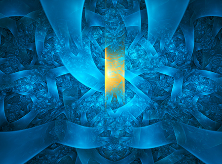 Computer rendered abstract fractal illustration background for creative designの写真素材