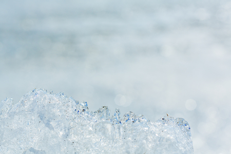 Ice natural white texture winter background close upの写真素材