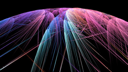 Abstract fractal illustration for modern creative design