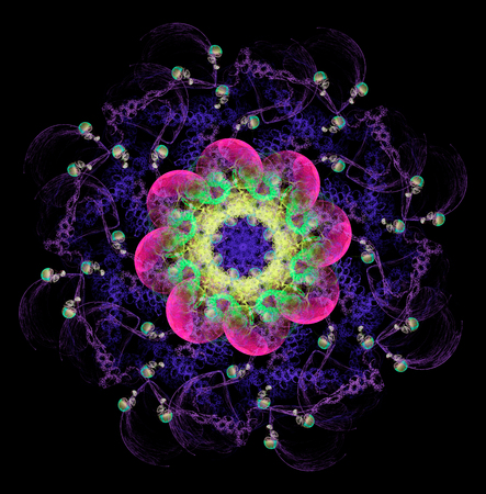 Abstract fractal illustration for modern creative designの写真素材