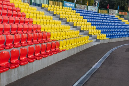 RUSSIA, MOSCOW- JULY 29, 2016: Old football stadium was opened after reconstruction due to Moscow mayor programのeditorial素材