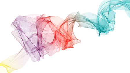 3d illustration of veil on the windの写真素材