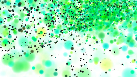 Beautiful colorful bokeh blurred background defocused dotsの写真素材