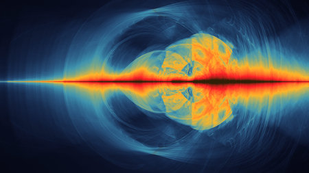 Colorful abstract illustartion looks like space planets motion