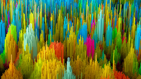 3D illustration of abstract macro render structure