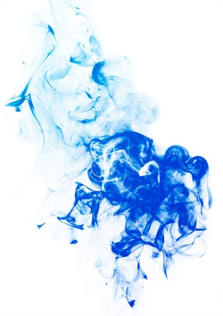 Colorful fantasy smoke on white backgroundの写真素材