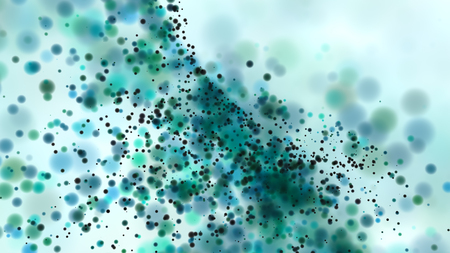 Beautiful colorful bokeh blurred background with defocused dotsの写真素材