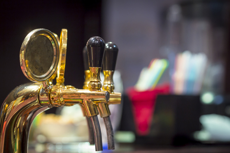 Beer dispenser close up viewの写真素材