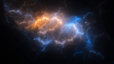 Abstract fractal illustration looks like galaxies