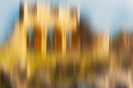 Psychedelic background based on blured architecture image looks like paintingの写真素材